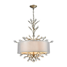 Elk Lighting 16282/4 Crystal Asbury 4 Light LED Chandelier In Aged Silver