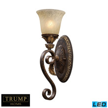 Elk Lighting 2150/1-LED Crystal Regency 1 Light LED Vanity In Burnt Bronze And Gold Leaf