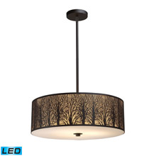 Elk Lighting 31075/5-LED Woodland Sunrise 5 Light LED Pendant In Aged Bronze