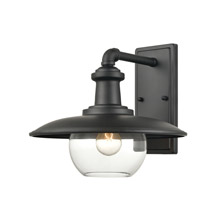 Elk Lighting 45431/1 1-Light Outdoor Sconce in Matte Black with Clear Glass