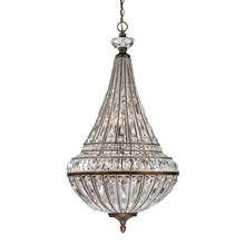Elk Lighting 46048/6+3 Crystal Empire 9 Light Pendant In Mocha And Clear Crystal