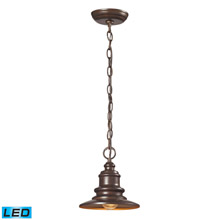 Elk Lighting 47011/1-LED Marina 1 Light Outdoor LED Pendent In Hazelnut Bronze