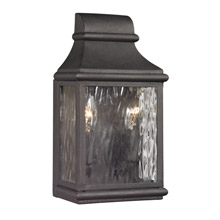 Elk Lighting 47070/2 Forged Jefferson 2 Light Outdoor Sconce In Charcoal
