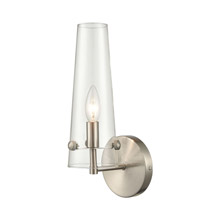 Elk Lighting 47224/1 1-Light Sconce in Satin Nickel with Clear Glass