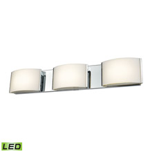 Elk Lighting BVL913-10-15 3-Light Vanity Sconce in Chrome with Opal Glass - Integrated LED