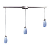 Contemporary Milan Linear Multi Pendant Ceiling Fixture - Elk Lighting 110-3L-SW