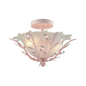Crystal Circeo 2 Light Semi Flush In Light Pink - Elk Lighting 18151/2