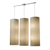 Transitional Fabric Cylinders Linear Multi Pendant Ceiling Fixture - Elk Lighting 20160/12L