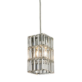 Crystal Cynthia 1 Light Pendant In Polished Chrome And Clear K9 Crystal - Elk Lighting 31488/1