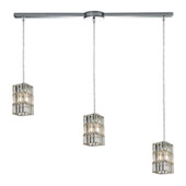Crystal Cynthia 3 Light Pendant In Polished Chrome And Clear K9 Crystal - Elk Lighting 31488/3L