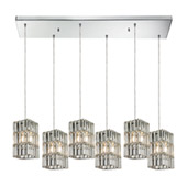 Crystal Cynthia 6 Light Pendant In Polished Chrome And Clear K9 Crystal - Elk Lighting 31488/6RC