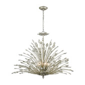 Mullica 8-Light Chandelier in Aged Silver with Crystal - Elk Lighting 33185/8