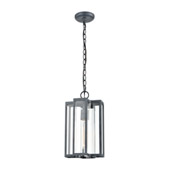 Bianca 1-Light Hanging in Aged Zinc with Clear - Elk Lighting 45167/1
