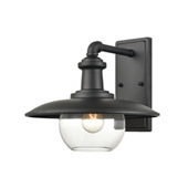 Jackson 1-Light Outdoor Sconce in Matte Black with Clear Glass - Elk Lighting 45431/1