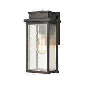 Braddock 1-Light Outdoor Sconce in Architectural Bronze with Seedy Glass Enclosure - Elk Lighting 45440/1