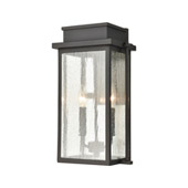 Braddock 2-Light Outdoor Sconce in Architectural Bronze with Seedy Glass Enclosure - Elk Lighting 45441/2