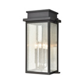 Braddock 4-Light Outdoor Sconce in Architectural Bronze with Seedy Glass Enclosure - Elk Lighting 45442/4