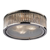 Linden Manor 3 Light Flushmount In Crystal And Polished Nickel - Elk Lighting 46103/3