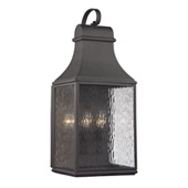 Forged Jefferson 3 Light Outdoor Sconce In Charcoal - Elk Lighting 47073/3
