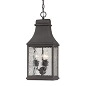 Forged Jefferson 3 Light Outdoor Pendant In Charcoal - Elk Lighting 47074/3
