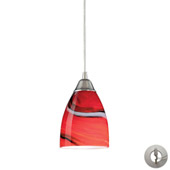 Pierra 1 Light Pendant In Satin Nickel And Candy Glass - Elk Lighting 527-1CY-LA