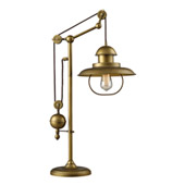 Farmhouse Adjustable Table Lamp in Antique Brass (D2252) - Elk Lighting 65100-1