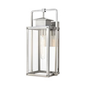 Crested Butte 1-Light Outdoor Sconce in Antique Brushed Aluminum with Clear Glass Enclosure - Elk Lighting 89172/1