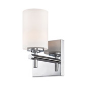 Barro 1-Light Vanity Lamp in Chrome with White Opal Glass - Elk Lighting BV6031-10-15