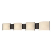 Pannelli 4-Light Vanity Sconce in Oil Rubbed Bronze with Hand-formed White Opal Glass - Elk Lighting BV714-10-45