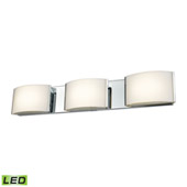 Pandora 3-Light Vanity Sconce in Chrome with Opal Glass - Integrated LED - Elk Lighting BVL913-10-15