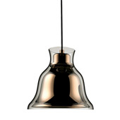 Bolero 1-Light Mini Pendant in Gold with Bell-shaped Glass and Interior Metal Shade - Elk Lighting PS8160-85-31