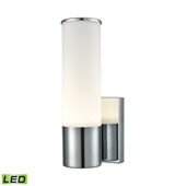 Maxfield 1-Light Wall Lamp in Chrome with Opal Glass - Integrated LED - Elk Lighting WSL825-10-15