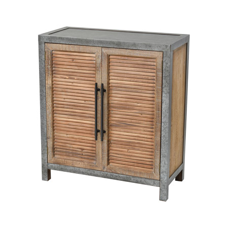 ELK Home 3138-451 Badlands 2-Door Cabinet in Drifted Oak and Aged Iron