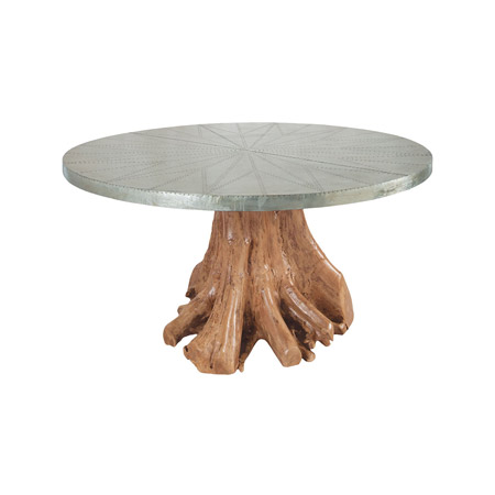 ELK Home 6117001ET Teak Root Dining Table in Euro Oil