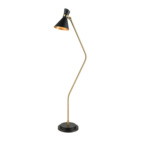 ELK Home D3805 Virtuoso Floor Lamp in Matte Black and Aged Brass