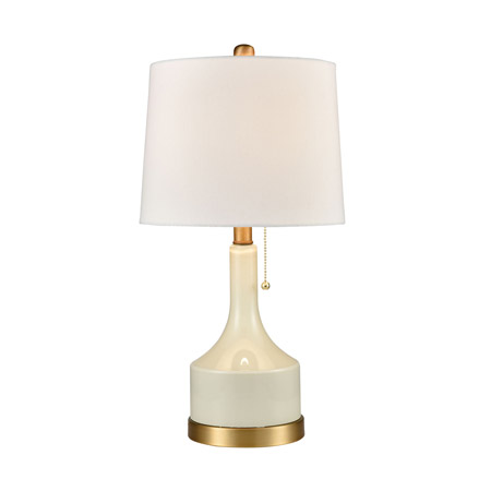 ELK Home D4312 Small but Strong Table Lamp in Jade White Glass and Matte Brushed Gold