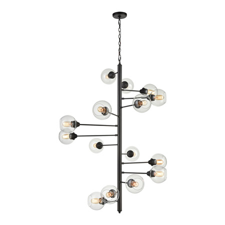 ELK Home D4446 Composition 15-Light Chandelier in Oil Rubbed Bronzer with Clear Glass
