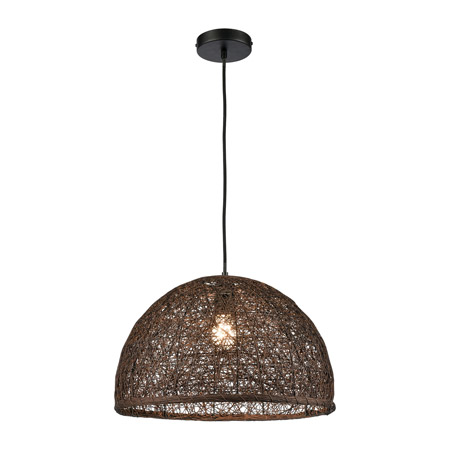 ELK Home D4557 Casing 1-Light Pendant in Brown with a Hand-woven Paper Rope Shade