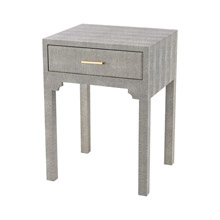 ELK Home 3169-026S Sands Point 1-Drawer Side Table in Grey and Gold