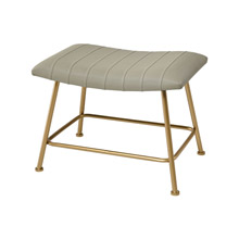 ELK Home 3169-092 West Side Stool in Grey Faux Leather and Gold