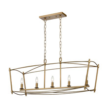 ELK Home D4462 Trapan 5-Light Island Light in Aged Gold