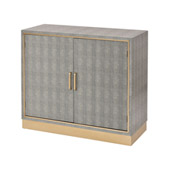 Sands Point 2-Door Cabinet in Grey and Gold - ELK Home 3169-100