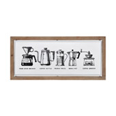 Coffee I Wall Decor in White and Brown - ELK Home 351-10767
