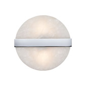 Stonewall 2-Light Wall Sconce in White and Chrome - ELK Home D4352