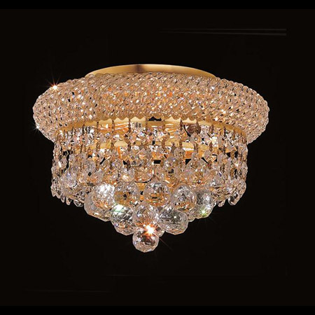 Elegant Lighting 1800F10G/EC Crystal Primo Flush Mount Ceiling Light Fixture - (Clear)