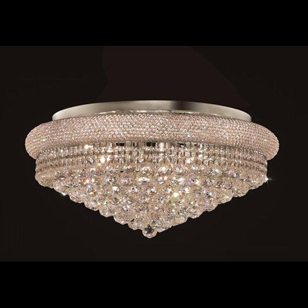 Elegant Lighting 1800F28C/EC Crystal Primo Flush Mount Ceiling Light Fixture - (Clear)