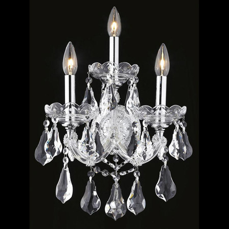 Elegant Lighting 2801W3C/RC Crystal Maria Theresa Wall Sconce - (Clear)