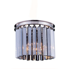 Elegant Lighting 1208F12PN-SS/RC Crystal Sydney Flush Mount Ceiling Light Fixture - Silver Shade (Grey)