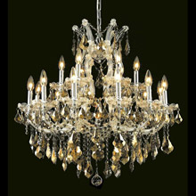 Elegant Lighting 2800D30C-GT/RC Crystal Maria Theresa Chandelier - Golden Teak (Smoky)