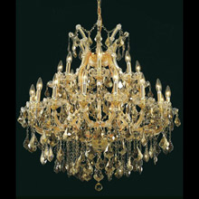 Elegant Lighting 2800D36G-GT/RC Crystal Maria Theresa Chandelier - Golden Teak (Smoky)